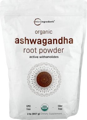 Micro Ingredients, Organic Ashwagandha Root Powder, Bio-Ashwagandha-Wurzelpulver, 907 g (2 lb.)