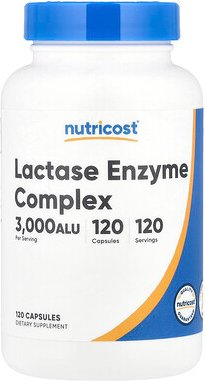 Nutricost, Lactase-Enzym-Komplex, 3.000 ALU, 120 Kapseln