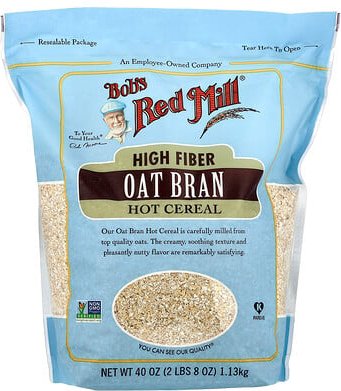 Bob's Red Mill, High Fiber Oat Bran Hot Cereal, Haferkleie-Hot-Cereal mit hohem Ballaststoffgehalt, 1,13 kg (40 oz.)