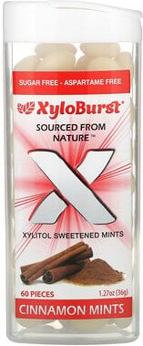 Xyloburst, Xylit Sweetened Mints, Zimt, 60 Stück, 36 g (1,27 oz.)