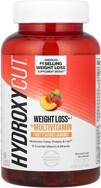 Hydroxycut, Weight Loss + Multivitamin Gummies, Gewichtsreduktion + Multivitamin-Fruchtgummis, Obst, 90 Fruchtgummis