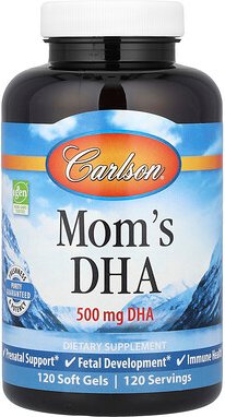 Carlson, Mother's DHA, DHA für Mütter, 500mg, 120 Weichkapseln