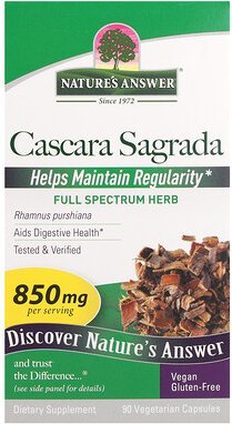 Nature's Answer, Cascara Sagrada, Cascara Sagrada, 90 pflanzliche Kapseln (425 mg pro Kapsel)
