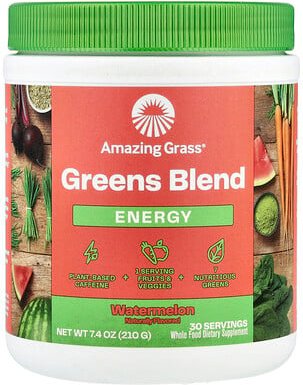 Amazing Grass, Grünes Superfood, Energie, Wassermelone, 7,4 oz (210 g)