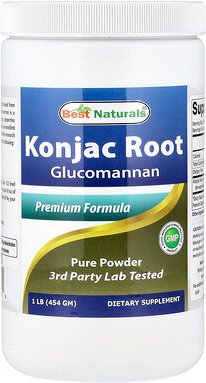 Best Naturals, Konjac Root Glucomannan, Konjakwurzel-Glucomannan, 454 g (1 lb.)