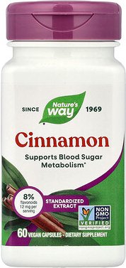 Nature's Way, Zimt, 60 vegane Kapseln