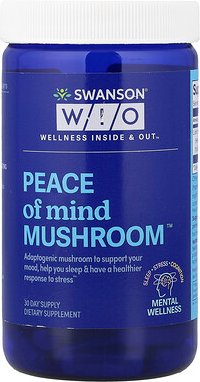 Swanson WIO, Peace of Mind Mushroom™, 30 Kapseln (500 mg pro Kapsel)