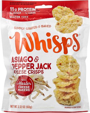 Whisps, Cheese Crisps, Asiago & Pepper Jack, Käse-Chips, Asiago & Pepper Jack, 60 g (2,12 oz.)
