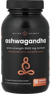 NutraChamps, Ashwagandha, extra stark, 90 vegane Kapseln