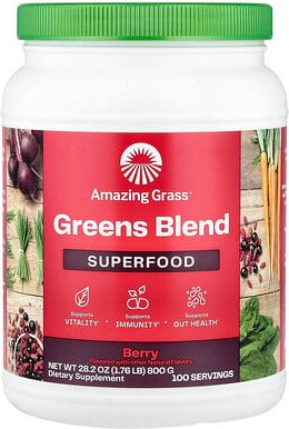 Amazing Grass, Greens Blend Superfood, Beere, 800 g (1,76 lb.)