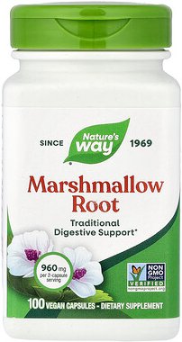Thumbnail - Nature's Way, Marshmallow Root, Eibisch-Wurzel, 100 vegane Kapseln (480 mg pro Kapsel)