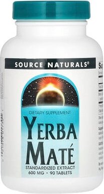 Source Naturals, Mate Strauch, 600 mg, 90 Tabletten