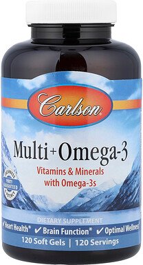 Carlson, Multi + Omega-3, 120 Weichkapseln