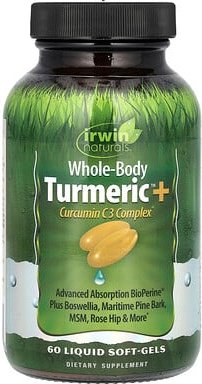 Thumbnail - Irwin Naturals, Whole-Body Turmeric + Curcumin C3 Complex, Kurkuma für den ganzen Körper + Curcumin C3-Komplex, 60 mit F...