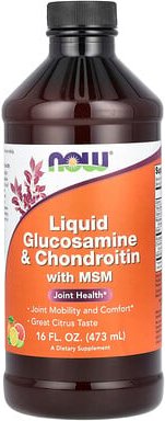 Thumbnail - NOW Foods, Liquid Glucosamine & Chondroitin with MSM, flüssiges Glucosamin und Chondroitin mit MSM, Zitrus, 473 ml (16 f...
