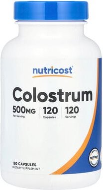 Nutricost, Kolostrum, 500 mg, 120 Kapseln