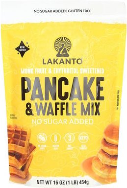 Lakanto, Pancake & Waffle Mix, Pfannkuchen- und Waffelmischung, ohne Zuckerzusatz, 454 g (1 lb.)