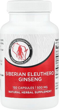 Dairyland Ginseng, Siberian Eleuthero Ginseng, Sibirischer Taigawurzel-Ginseng, 500 mg, 150 Kapseln
