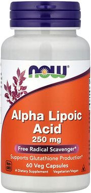 NOW Foods, Alpha-Liponsäure, 250 mg, 60 pflanzliche Kapseln