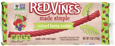 Red Vines, Licorice Tray, Made Simple, Licorice Tablett, leicht gemacht, Mixed Berry Twists, 113 g (4 oz.)