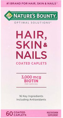 Nature's Bounty, Optimal Solutions®, Haare, Haut und Nägel, 60 beschichtete Kapseln