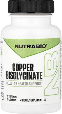 NutraBio, Kupfer, 3 mg, 90 pflanzliche Kapseln