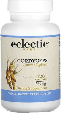 Eclectic Herb, Fresh Freeze-Dried Cordyceps Mushrooms, frische gefriergetrocknete Cordyceps-Pilze, 560 mg, 120 pflanzlic...