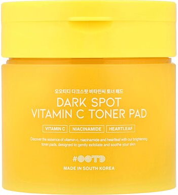 OOTD, Dark Spot Vitamin C Toner Pad, Gesichtswasser mit Vitamin C, 120 ml (4,05 fl. oz.)