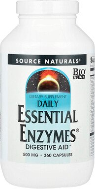 Source Naturals, Daily Essential Enzymes®, essenzielle Enzyme für jeden Tag, 500 mg, 360 Kapseln