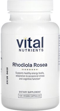 Vital Nutrients, Rhodiola rosea, Rosenwurz, 120 vegane Kapseln (200 mg pro Kapsel)
