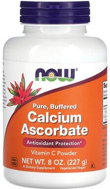 NOW Foods, Reines, gepuffertes Calciumascorbat, Vitamin C-Pulver, 227 g (8 oz.)