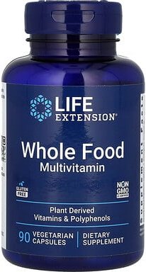 Life Extension, Whole Food Multivitamin, Vollwert-Multivitamin, 90 pflanzliche Kapseln