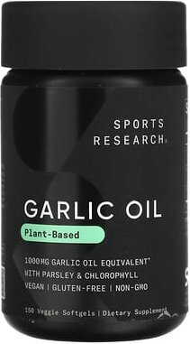 Sports Research, Knoblauchöl, auf pflanzlicher Basis, 150 pflanzliche Weichkapseln