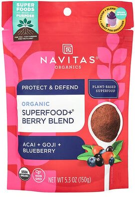 Navitas Organics, Organic Superfood+® Berry Blend, Bio-Superfood+® Beerenmischung, 150 g (5,3 oz.)
