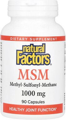 Natural Factors, MSM, 1.000 mg, 90 Kapseln