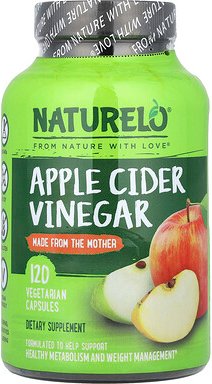 NATURELO, Apple Cider Vinegar, Apfelessig, 120 pflanzliche Kapseln