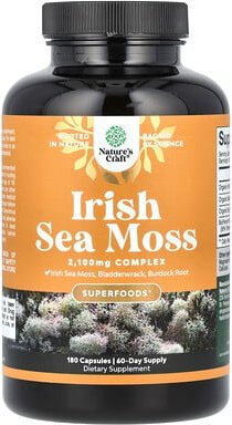 Thumbnail - Nature's Craft, Irish Sea Moss, Irisches Seemoos, 180 Kapseln