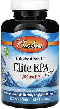 Carlson, Elite EPA Gems, 1.000 mg, 120 Weichkapseln
