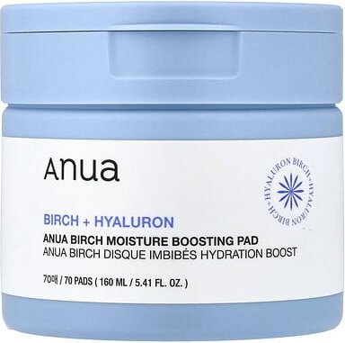 Anua, Birch Moisture Boosting Pad, feuchtigkeitsspendendes Birken-Pad, 160 ml (5,41 fl. oz.)