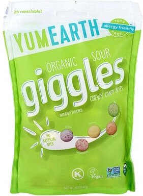YumEarth, Organic Giggles®, Chewy Candy Bites, Chewy Candy Bites, sauer, 142 g (5 oz.)