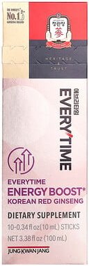 JungKwanJang, Korean Red Ginseng, Everytime Energy Boost, koreanischer roter Ginseng, Energieschub zu jeder Zeit, 10 Sti...