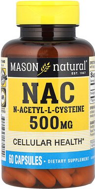 Mason Natural, NAC N-Acethyl-L-Cystein, 500 mg, 60 Kapseln