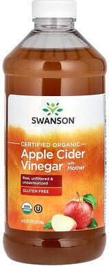 Thumbnail - Swanson, Zertifizierter Bio-Apfelessig mit Mutter, 473 ml (16 fl. oz.)