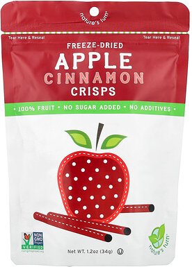 Nature's Turn, Freeze-Dried Apple Cinnamon Crisps, gefriergetrocknete Apfel-Zimt-Chips, 34 g (1,2 oz.)