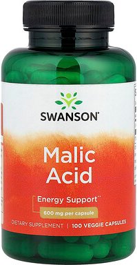 Swanson, Äpfelsäure, 600 mg, 100 pflanzliche Kapseln