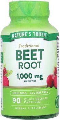 Nature's Truth, Beet Root, Rote-Bete-Wurzel, 90 Kapseln mit schneller Freisetzung (500 mg pro Kapsel)