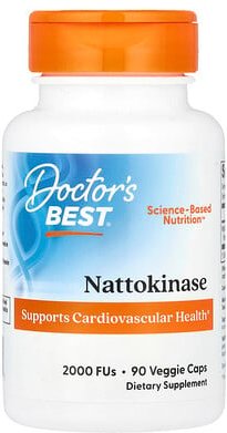 Doctor's Best, Nattokinase, Ergänzungsmittel mit Nattokinasse, 2.000 FUs, 90 pflanzliche Kapseln