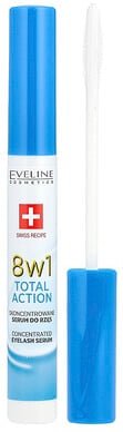 Eveline Cosmetics, 8w1 Total Action Lash Treatments, 10 ml (0,35 fl. oz.)