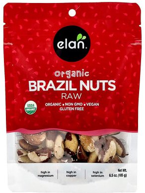 Elan, Organic Para Nuts, Bio-Paranüsse, roh, 185 g (6,5 oz.)