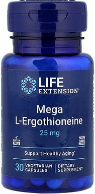 Life Extension, Mega L-Ergothioneine, L-Ergothionein, 30 pflanzliche Kapseln